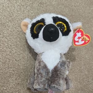 FREE W ANY PURCHASE! Ty Plush Lemur Toy - White and Gray